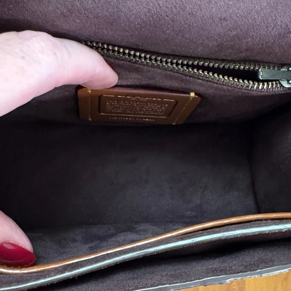 Coach Rare Exotic Top Handle Parker Bag Suede interior PRISTINE - Picture 8 of 16